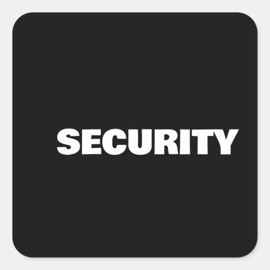 Sicherheit Quadratischer Aufkleber (Vorderseite)