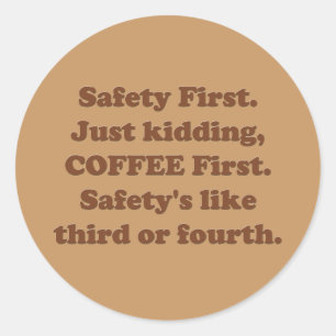 Sicherheit Runder Aufkleber