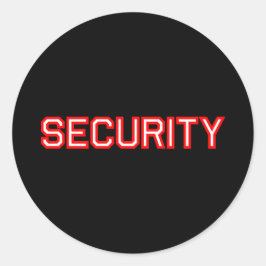 Sicherheit Runder Aufkleber