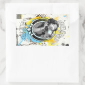 Sicherheit über Freiheit Rechteckiger Aufkleber (Tasche)