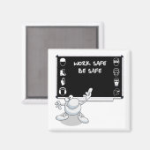 Sicherheit und Gesundheitsschutz Magnet (Vorderseite/Rückseite)