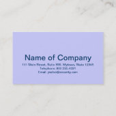 Sicherheit Visitenkarte (Rückseite)