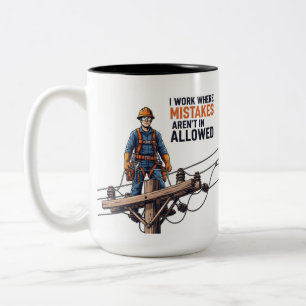 Sicherheit von Hochspannungsspezialisten für Elekt Zweifarbige Tasse