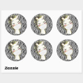 Sicherheit Zebra Runder Aufkleber (Blatt)