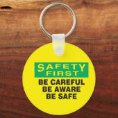 Sicherheit zuerst beachten schlüsselanhänger (Vorderseite)