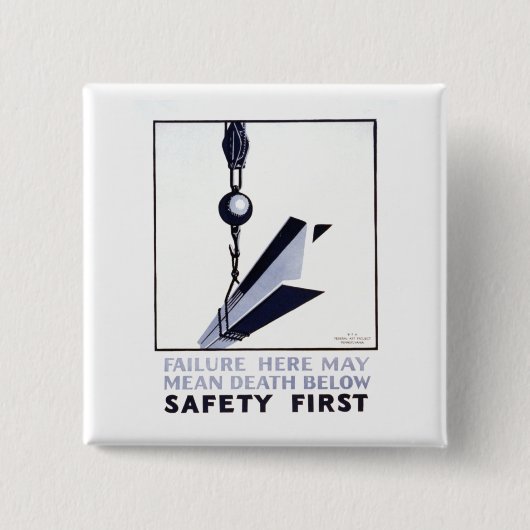 Sicherheit zuerst button (Vorderseite)