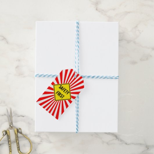 Sicherheit zuerst geschenkanhänger (Mit Garn)