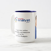 Sicherheits-Analytiker nimmt die Job zu ernst - Zweifarbige Tasse (Vorderseite Links)