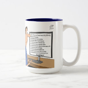 Sicherheits-Analytiker nimmt die Job zu ernst - Zweifarbige Tasse