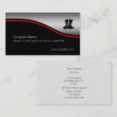 Sicherheits-Arbeits-Stiefel, roter Swoosh, Visitenkarte (Vorne/Hinten)