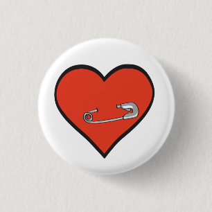 Sicherheits-Button-Herzknopf Button
