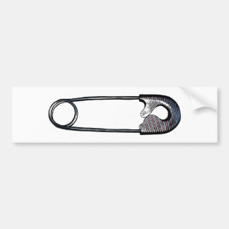 Sicherheits-Button-Holzschnitt-Rot, Weiß und Blau Autoaufkleber