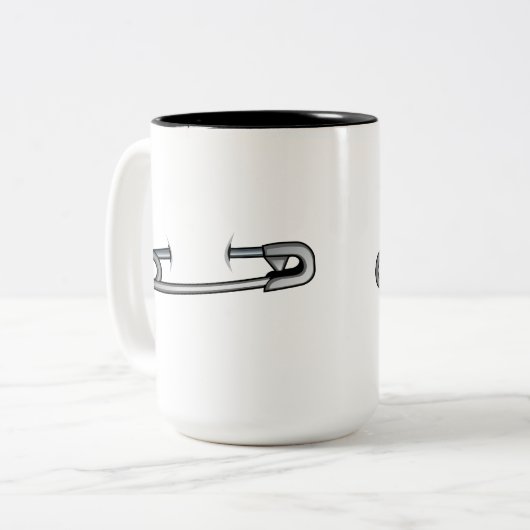 Sicherheits-Button - Schalen+ Zweifarbige Tasse (Vorderseite Links)