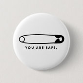 Sicherheits-Button - Sie sind sicher. Knopf Button (Vorderseite)
