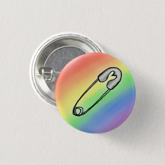 Sicherheits-Buttonregenbogen Button (Vorne & Hinten)