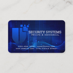 Sicherheits-Cyber-Schild-Logo Tech-Systeme Visitenkarte