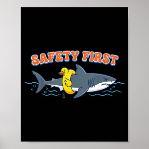 Sicherheits-Fun-Shark-Gummiente-Floatie-Sommer Poster