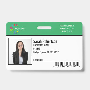 Sicherheits-ID Mitarbeiter-Ausweis - Horizontal Ausweis