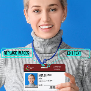 Sicherheits-ID Mitarbeiter-Ausweis - Horizontal Ausweis