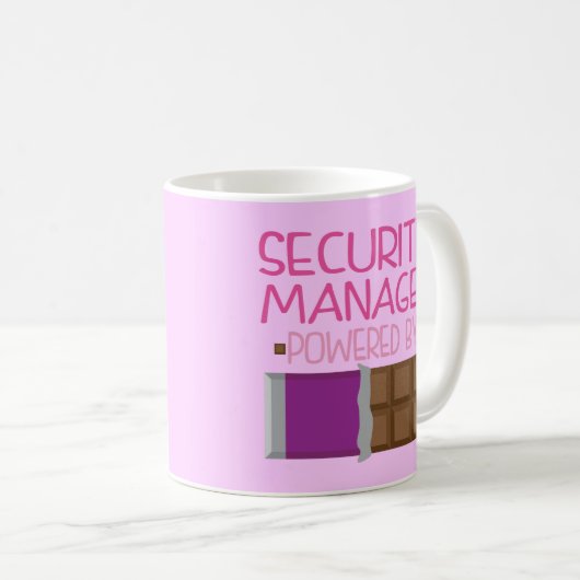 Sicherheits-Manager-Schokoladen-Geschenk für sie Kaffeetasse (VorderseiteRechts)