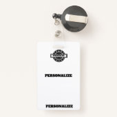 Sicherheits-PlastikAbzeichen Ausweis (Rückseite mit Rechteck)