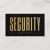 Sicherheits-QR-Code-Logo Schwarz und Gold Visitenkarte (Vorderseite)