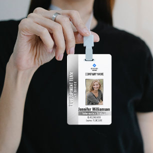 Sicherheits-QR-Code-Mitarbeiter-Foto-ID der Silver Ausweis