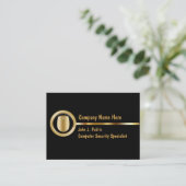 Sicherheits-Spezialisten-Visitenkarten Visitenkarte (Stehend Vorderseite)