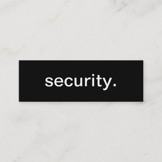 Sicherheits-Visitenkarte Mini Visitenkarte (Vorderseite)