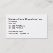 Sicherheits-Visitenkarten Visitenkarte (Rückseite)