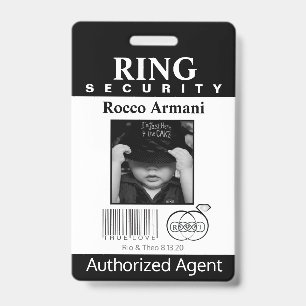 Sicherheitsabzeichen für Ringträger Ausweis