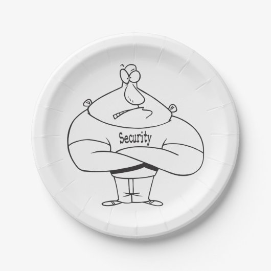 Sicherheitsabzeichen Pappteller (Vorderseite)