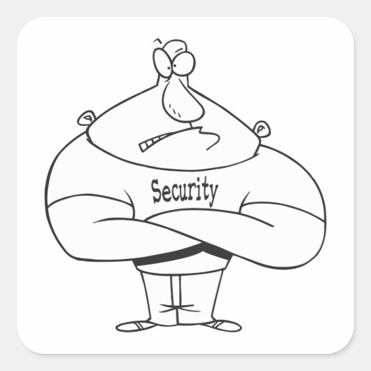 Sicherheitsabzeichen Quadratischer Aufkleber (Vorderseite)