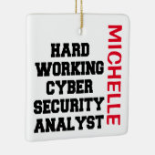 Sicherheitsanalytiker für harte Arbeit im Internet Keramikornament (Rechts)