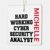 Sicherheitsanalytiker für harte Arbeit im Internet Keramikornament (Links)