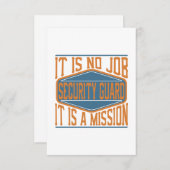 Sicherheitsbeamte - es ist kein Job, es ist ein Dankeskarte (Vorne/Hinten)