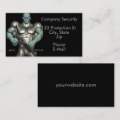 Sicherheitsbeamte hält Visitenkarten instand Visitenkarte (Vorne/Hinten)