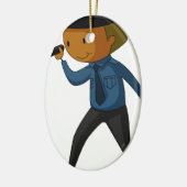 Sicherheitsbeamte Keramikornament (Links)