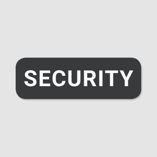 Sicherheitsbeamter Namensschild (Vorderseite)