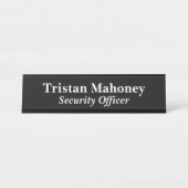 Sicherheitsbeauftragter Black Schreibtischnamensplakette (Vorderseite )