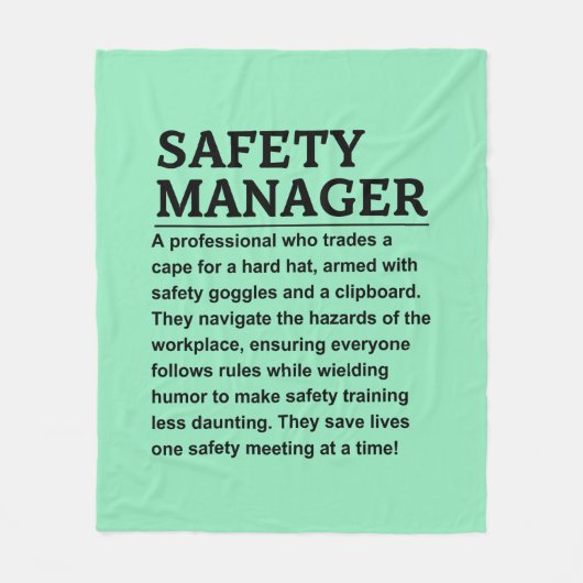 Sicherheitsbeauftragter Fleecedecke (Vorderseite)