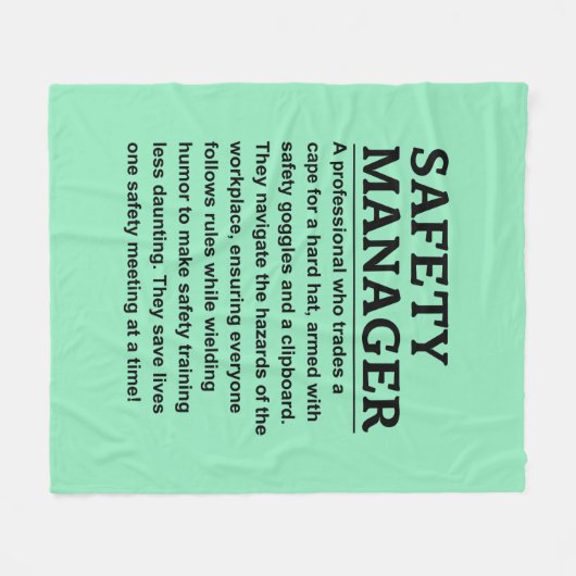 Sicherheitsbeauftragter Fleecedecke (Vorderseite (Horizontal))