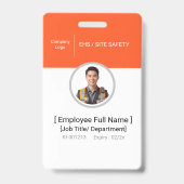 Sicherheitsbeauftragter Mitarbeiter Foto ID Auswei Ausweis (Vorderseite)