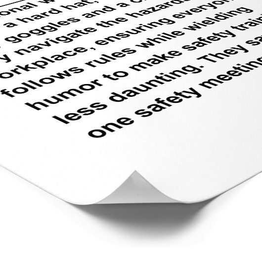 Sicherheitsbeauftragter Poster (Ecke)