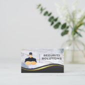 Sicherheitsbehörde | Metal-Marmor Visitenkarte (Stehend Vorderseite)