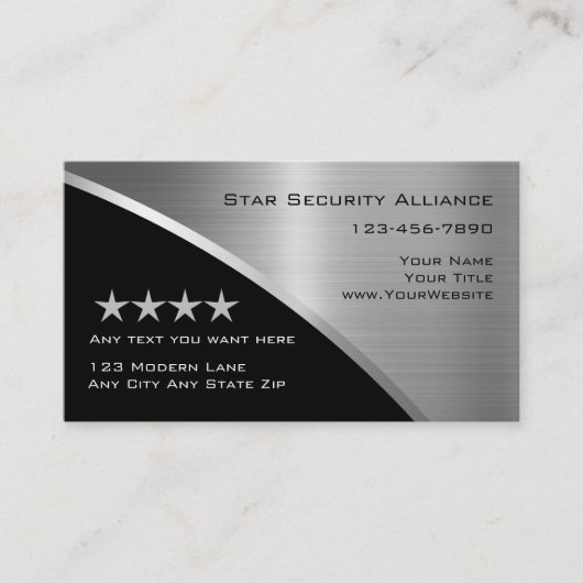 Sicherheitsberater Moderne Visitenkarten Visitenkarte (Vorderseite)