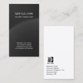 Sicherheitsberater Spezialkompetenzen Dunkler Hori Visitenkarte (Vorne/Hinten)