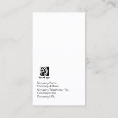 Sicherheitsberater Spezialkompetenzen Dunkler Hori Visitenkarte (Rückseite)