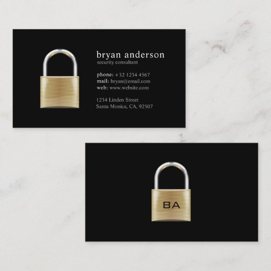Sicherheitsberater Visitenkarte (Vorne/Hinten)
