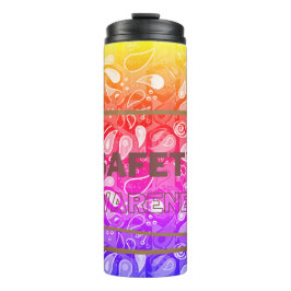 Sicherheitsbewusstsein Roter Text Gelbe Grenze Sic Thermosbecher